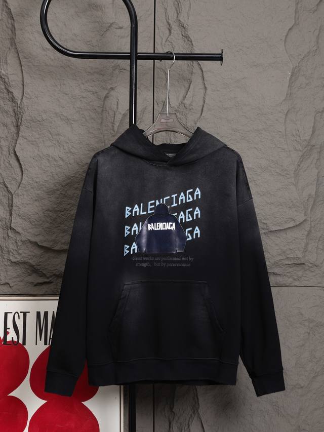 Balenciaga 2025 Fall Hoodie Top-tier! Crafted from 440g terry fabric with an Am