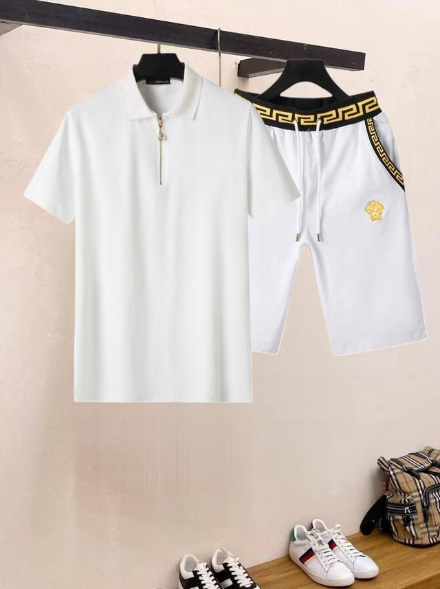 Qq brand round neck short-sleeved shorts suit pure cotton fabric will not make y