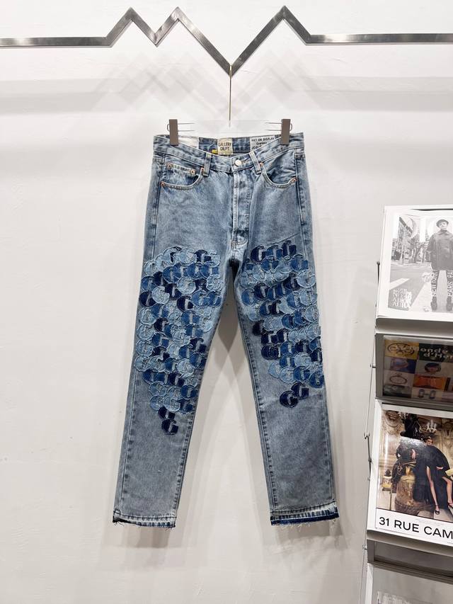 Style No.: C078 Gallery Dept. x Mr Porter Fw23 distressed G logo straight-leg j