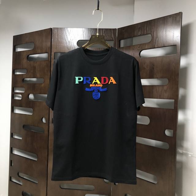 Qiu Prada 2025 Spring/Summer newest short-sleeved T-shirt, soft to the touch, co