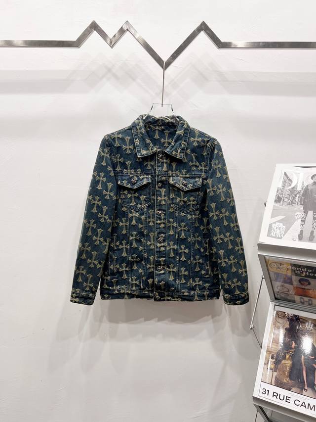 Style No.: R050 Chrome Hearts Double-Sided All-Over Logo Jacquard Heavy Denim J