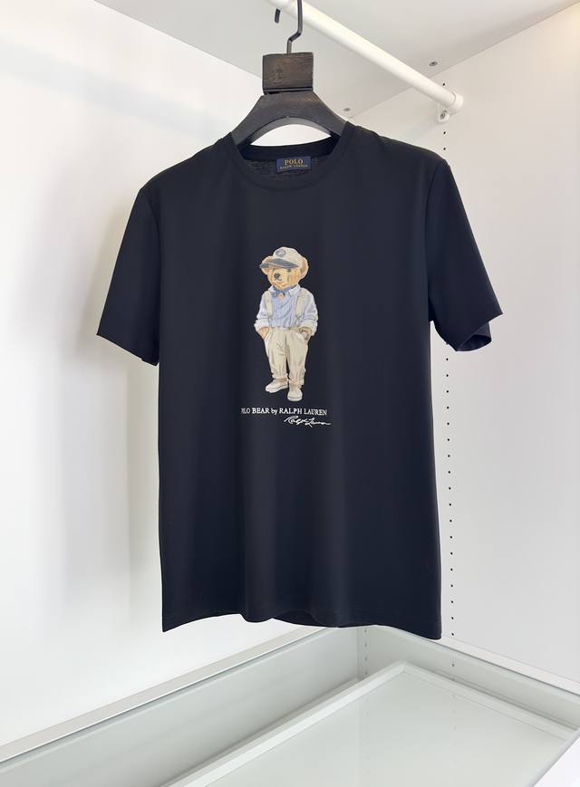 Xinp Ralph Lauren Polo Bear knitted cotton T-shirt. This retro bear design featu