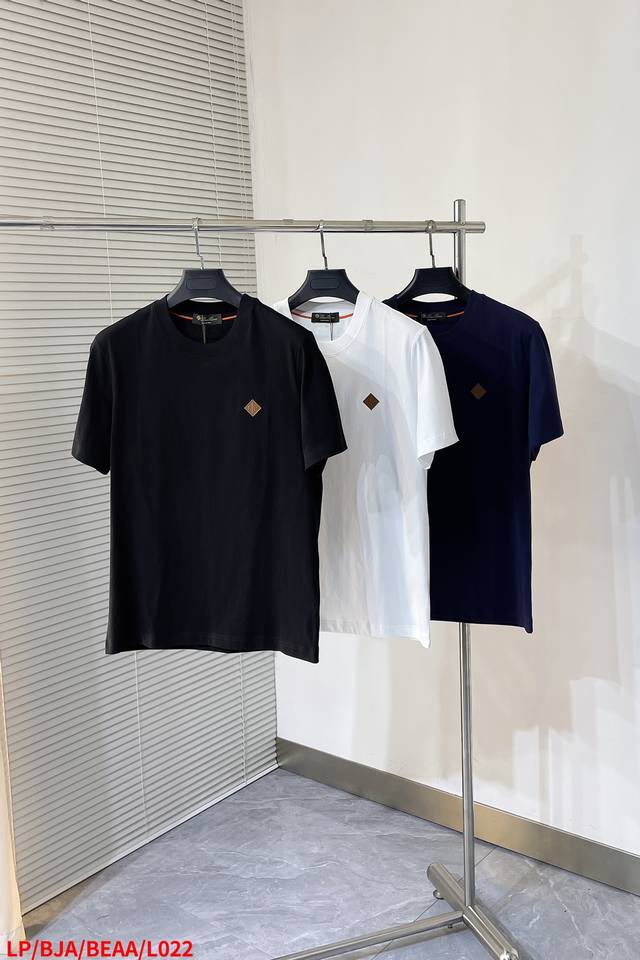 Ouk L022 Lploro Piana's top-quality, new 2025 short-sleeve top! Made from custom
