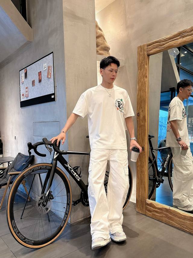Qian Dg 25Ss new summer hand-painted short-sleeved T-shirt! Available simultaneo