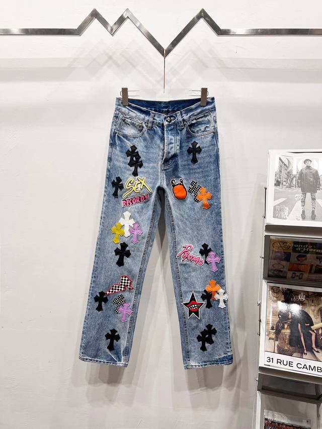 Style number: R028 Chrome Hearts 2025 new cartoon letter pattern colorful cross