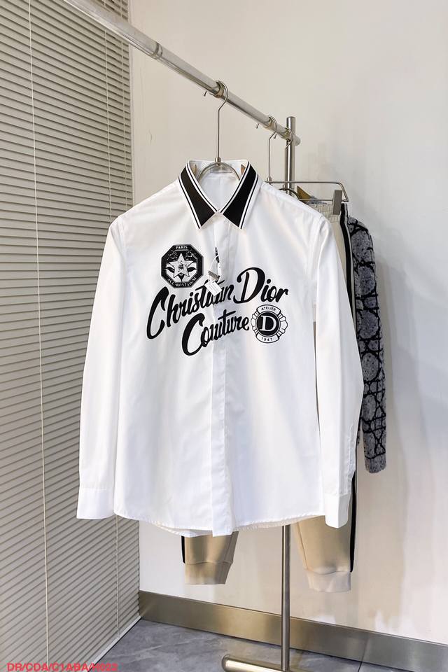 Jind H022 Dr. Dior's new long-sleeved shirt, a high-end version! Custom-made fab