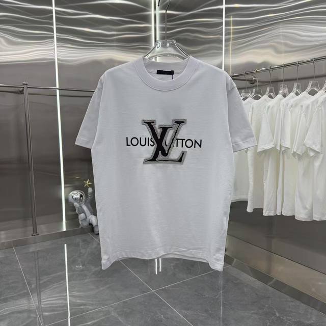 Lv2025 autumn and winter new 320g custom fabric round neck short-sleeved T-shirt