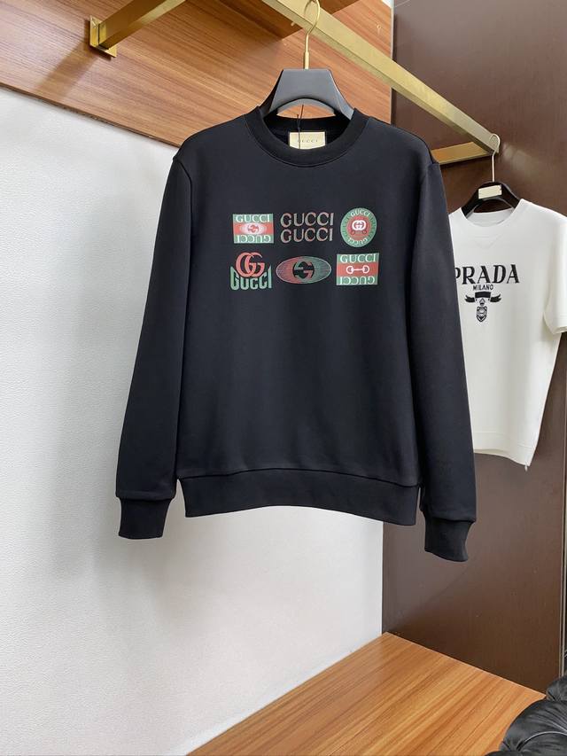 This high-end Gucci 24 new counter-synced casual sweatshirt is made of 420g hig
