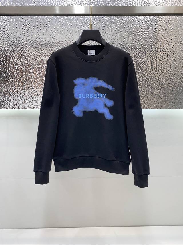 This high-end Burberry 24 new counter-synced casual sweatshirt is made of 420g