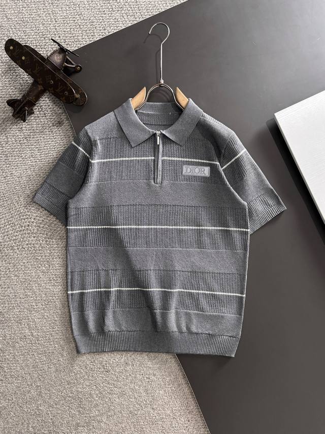Next-day delivery of high-quality Dior 2025 Fall/Winter men's lapel short-sleeve