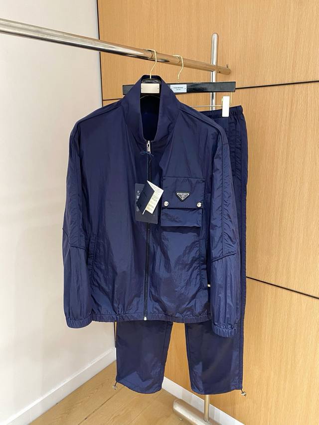 Sun Protection Suit Prada New 25Ss Early Spring Sports Suit Nylon Windbreaker S