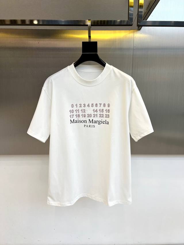 Margiela, 2025 summer men's round neck fashionable three-dimensional letter casu