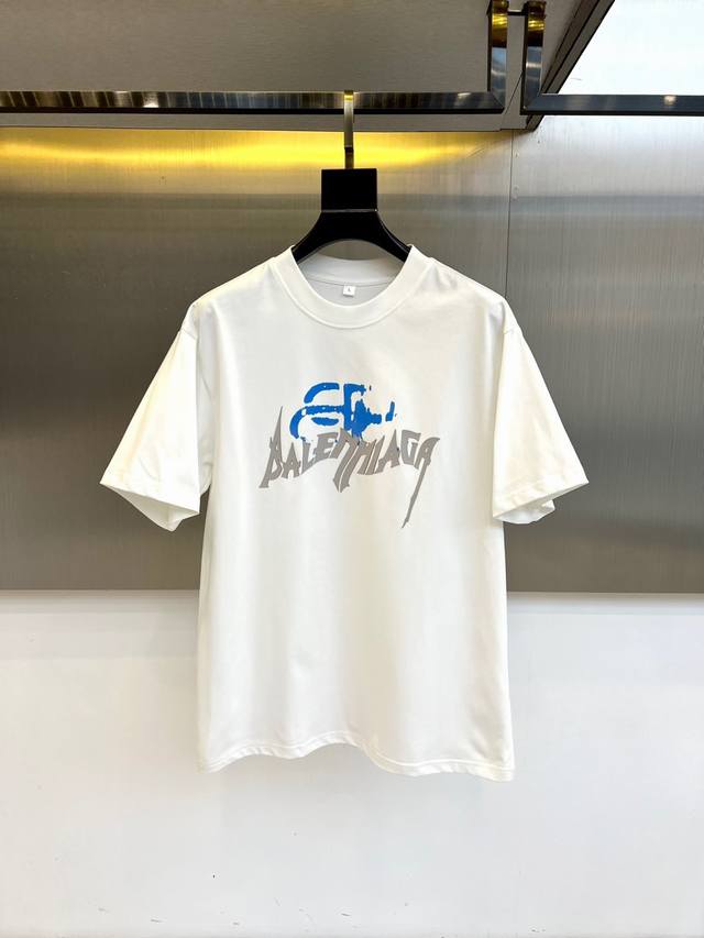 Paris, 2025 summer men's round neck fashionable three-dimensional letter casual
