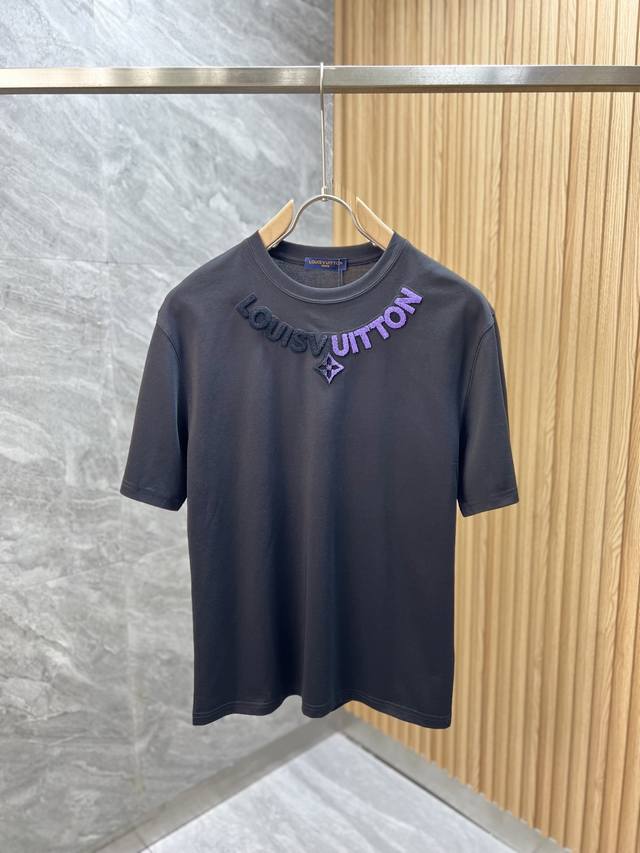 Lv''2025 Spring/Summer new arrival, complete with three labels, round neck, merc