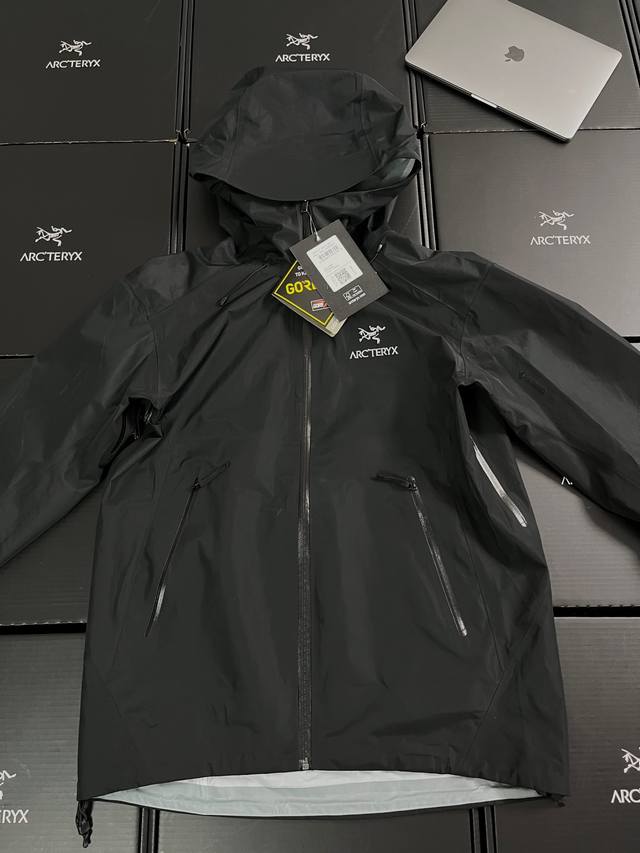 Top-of-the-line black model number J88 Arc'Teryx Beta Lt Gore-Tex Jacket - Men's