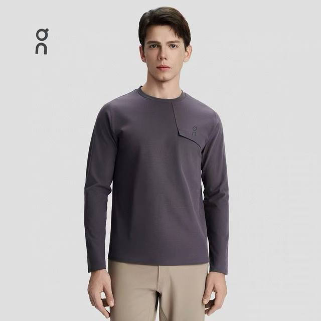 Onpao 25 autumn and winter new long T-shirt color, gray, purple, military green,