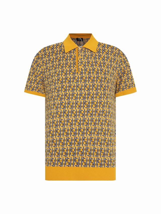 Zp version - Fendi official website classic jacquard double F letter logo Polo w