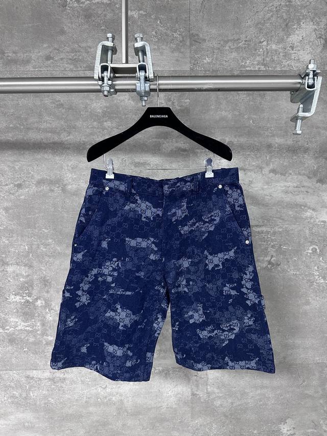 Gucci 25Ss new obscure all-over double G shorts DDD. Unisex loose fit. Made of d