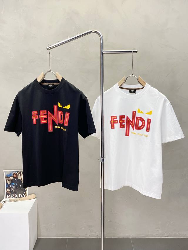 Fendi exclusive new original men's casual short-sleeved high-end customization h