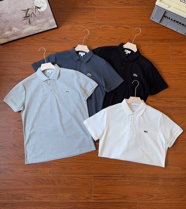 Supply, Control# Lacoste Crocodile Polo Shirt 2025 Summer Lapel Casual Crocodile