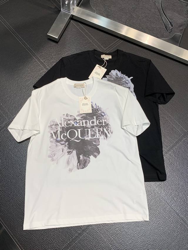 Mcqueen exclusive new original men's casual short-sleeved high-end custom high-e