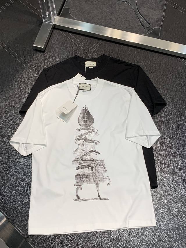 Gucci exclusive new original men's casual short-sleeved shirt, high-end custom v