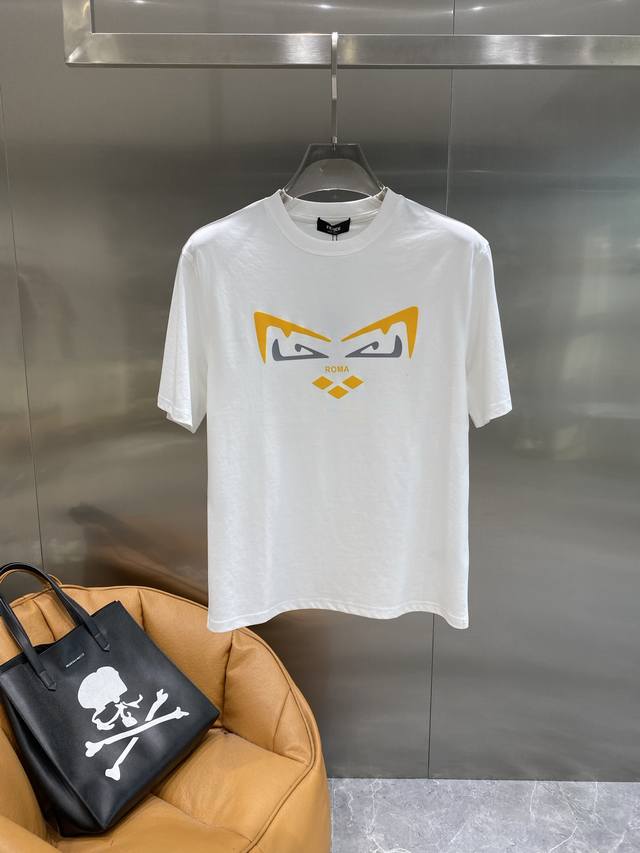 Fendi Fendi short-sleeved classic monster print, yellow and black collide to cre
