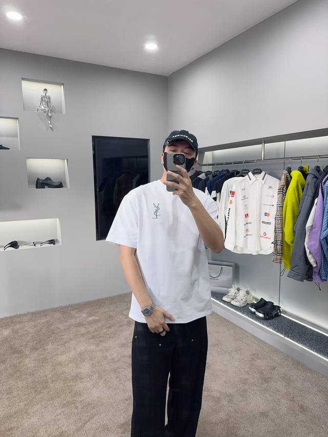 Sl Ss Ysl embroidered short sleeves DDD