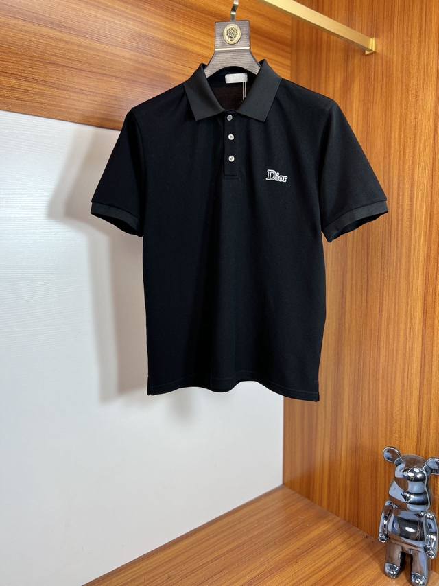 Dior 2025 Spring/Summer New Arrivals. Lapel, short-sleeved polo shirt with all t