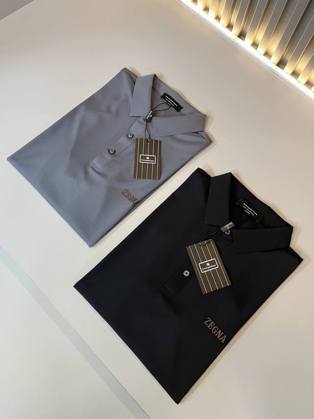 Ermenegildo Zegna's new Spring/Summer 2025 men's casual polo short-sleeve top,