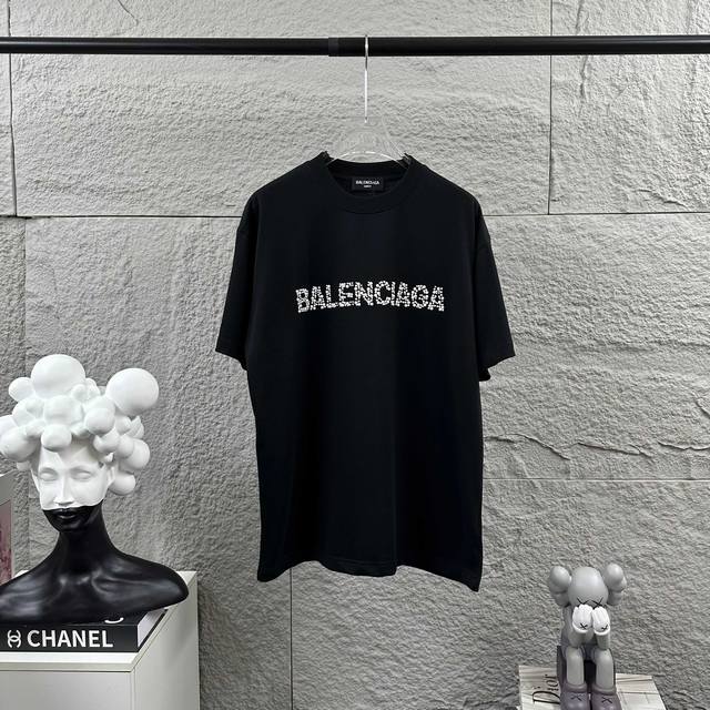 Balenci*Ga Paris 2025 Spring and Summer New Short-sleeved T-shirt Classic 3D Hot