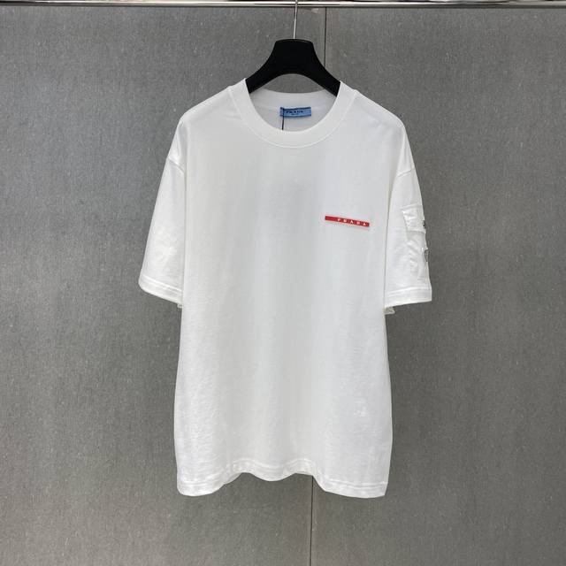 Xp Prad 2025 Spring/Summer new red logo classic triangle short-sleeved versatile