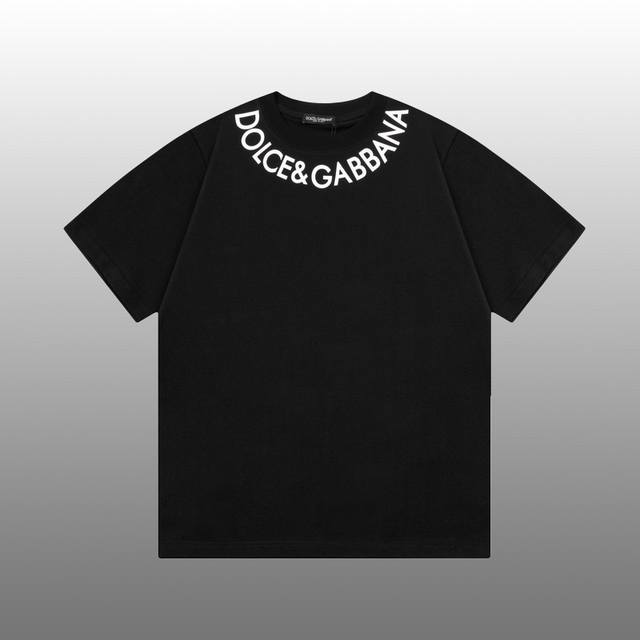 Dg Dolce & Gabbana 3D logo versatile trendy short-sleeved T-shirt Hang tag colla