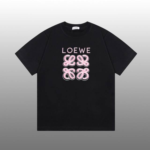Loewe hot-stitched logo print, versatile and trendy short-sleeved T-shirt. comes