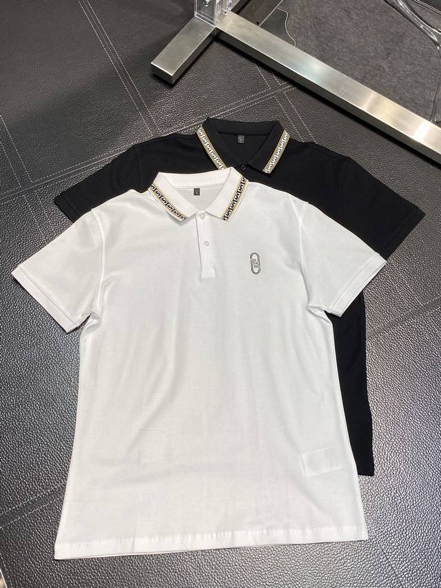 Fendi exclusive new original men's casual Polo short-sleeved high-end customizat