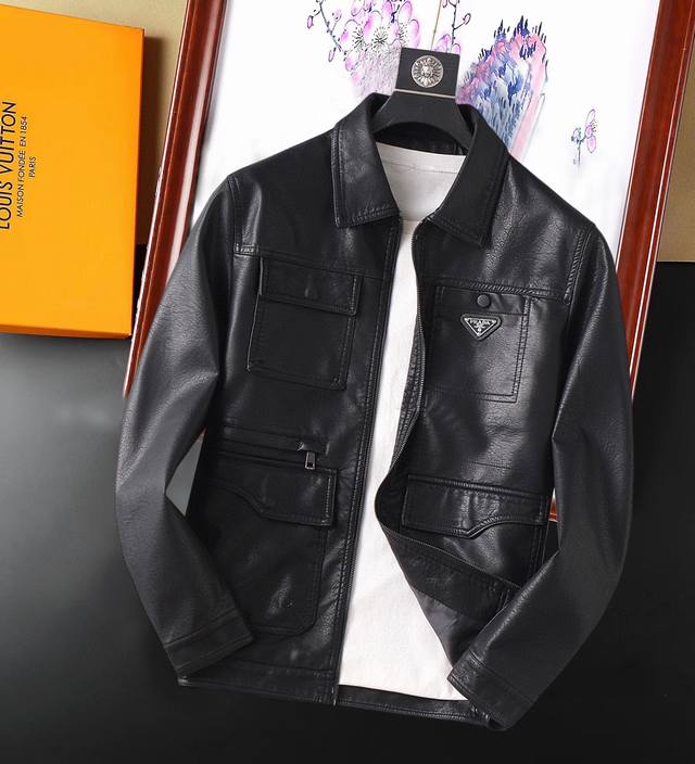 Prada's 2025 Spring hit, new leather jacket for casual fashion. This ultra-avant