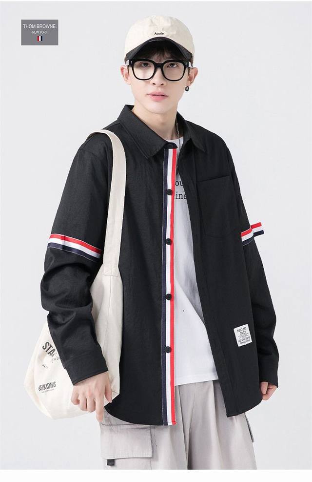 Thom Browne Thom Browne overseas version 25Ss new two-color striped short-sleeve