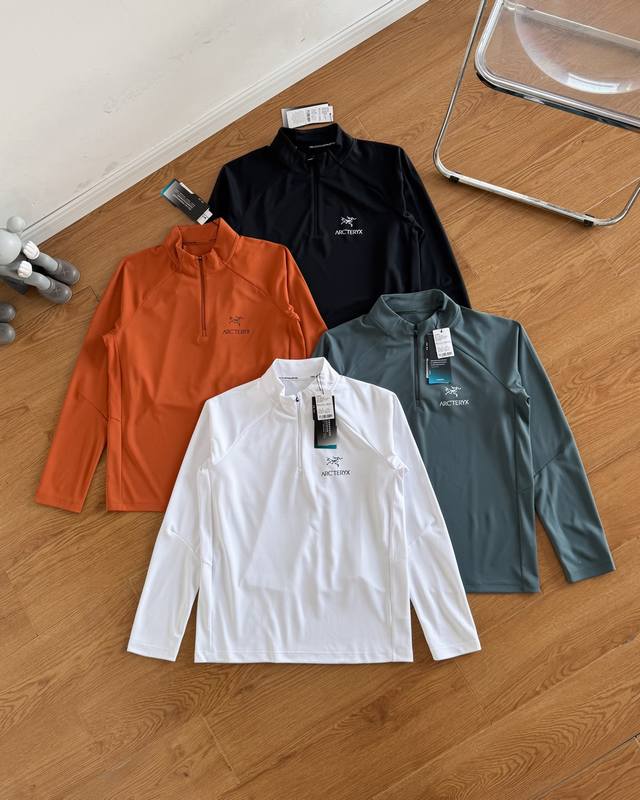 Sizes: M-4Xl Colors: Black, Green, White New Spring/Autumn Men's Half-Zip Long-