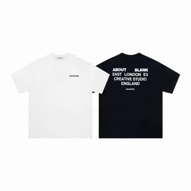 1106# UK. Niche brand About: Blank printed letter short-sleeved T-shirt Made of