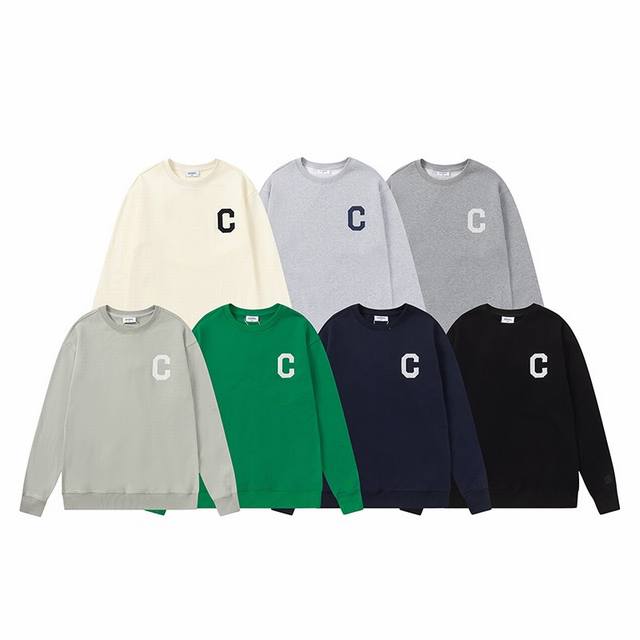 C04#Covernat Korean niche brand letter embroidered round neck sweatshirt Made of