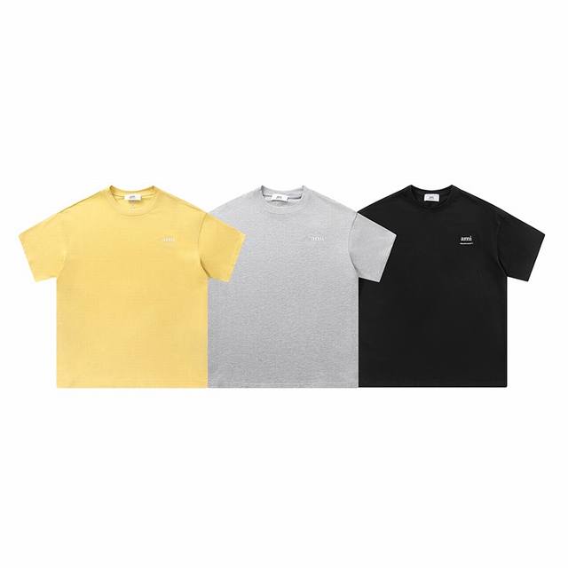 8814#Ami Spring and Summer new short-sleeved T-shirt with letters Very artistic