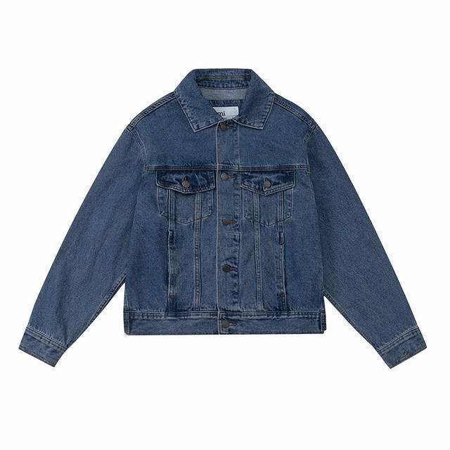 819#Ami classic denim jacket Official website restores quality details and is fu