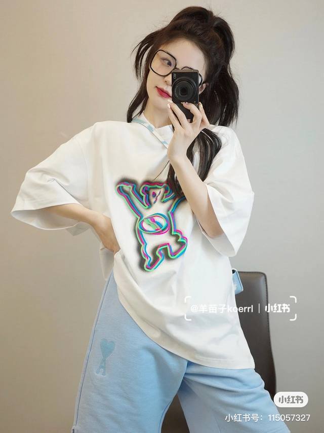 216#Ami macaron heart shorts are super versatile and good-looking. DDD. Unisex s