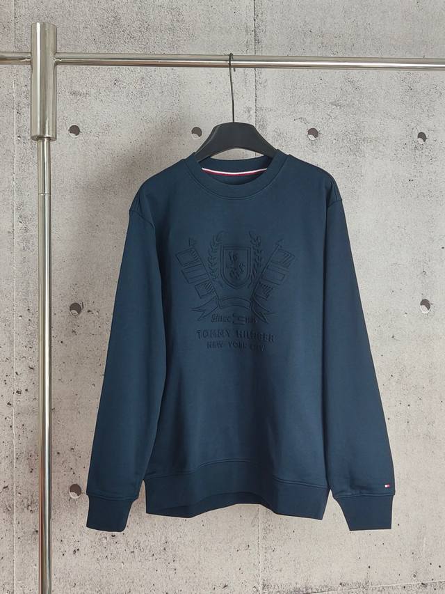 Tommy Tommy letter embossed round neck sweatshirt High-end quality three complet