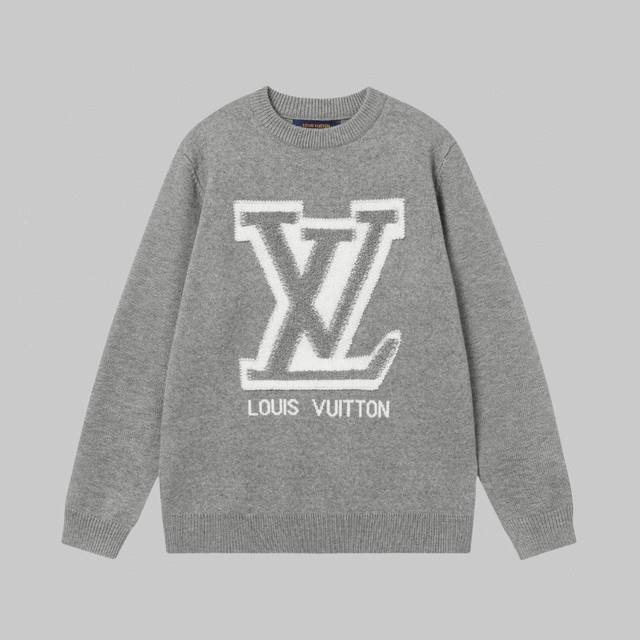 High-quality Lv Louis Vuitton autumn and winter new large logo round neck sweat
