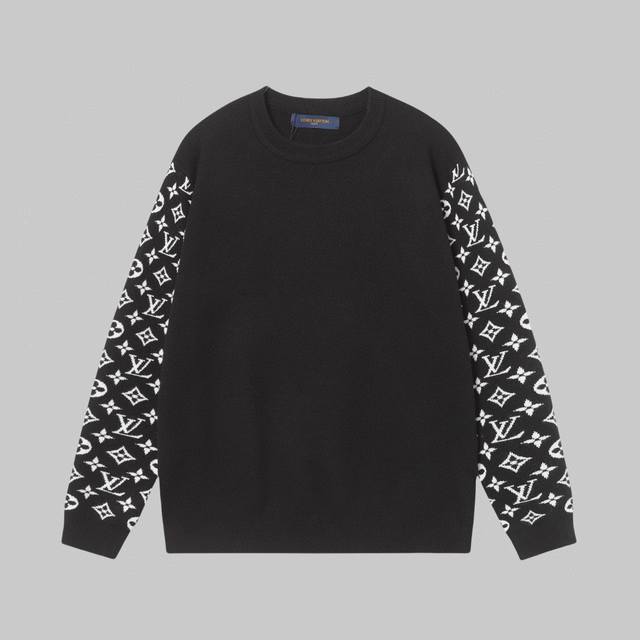 High-quality Lv Louis Vuitton knitted jacquard sleeve sweater. This Lv winter w