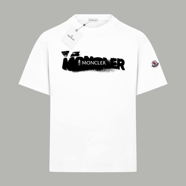 Moncler official website same show style graffiti blurred logo letter print doub