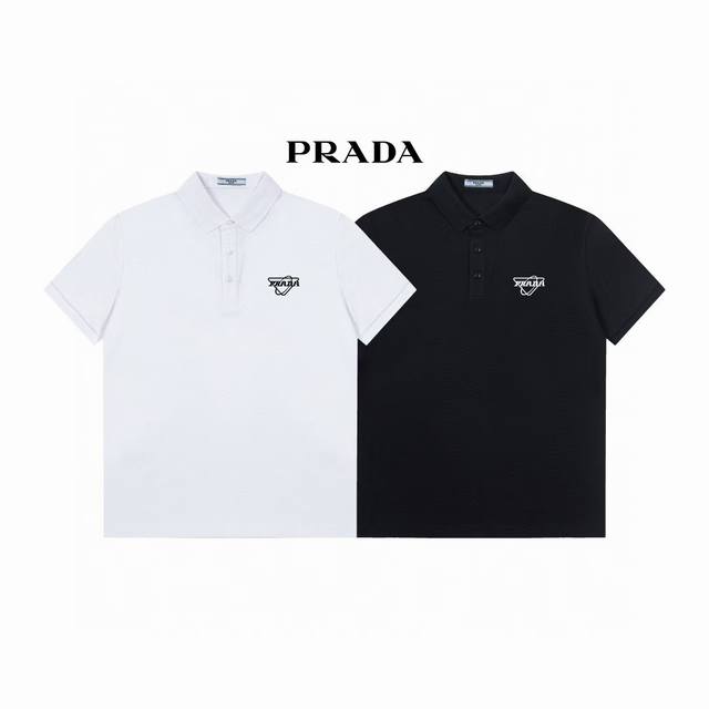 Prada Official Logo Polo Shirt, Exquisite Logo, DDD, Updated, Inspired by 1980s