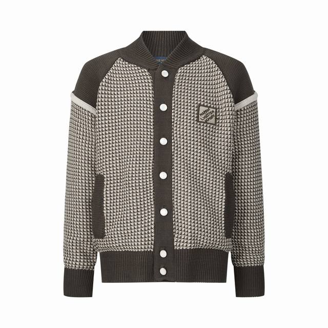 Exclusive 1V 25Ss Brown Check Jacquard Knit Jacket. originally purchased for 29