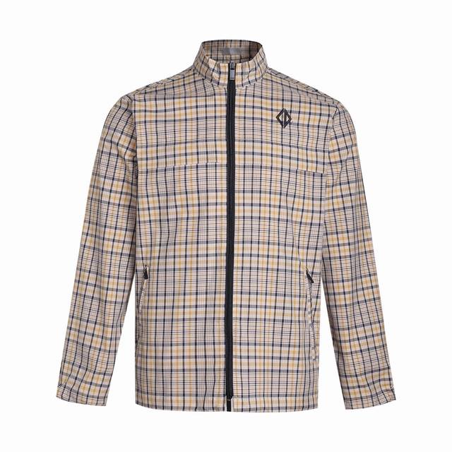 Exclusively available: Cd diamond embroidered plaid stand-up collar jacket. Ori